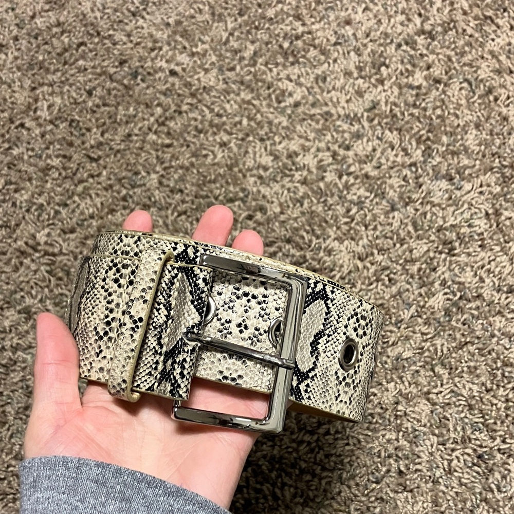 Snake Print Waist Belt
